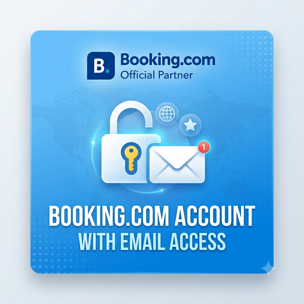 Booking.com account with email access. Age: 1-2 Months