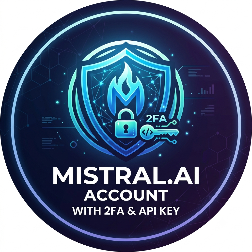 Mistral.ai Account with 2FA and API key. Age: 1-2 Months